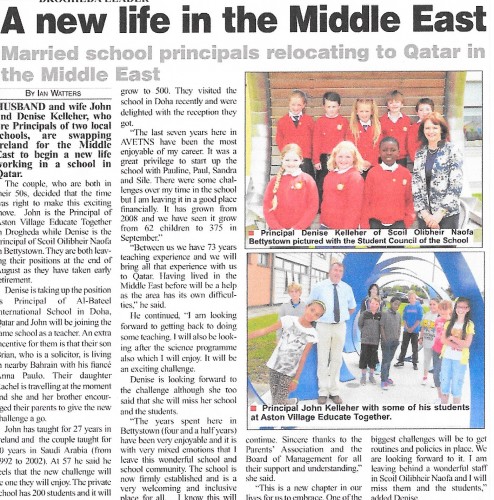 A New Life in the Middle East - News Article